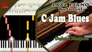 C Jam Blues Duke Ellington  Jazz Piano Tutorial [upl. by Stacy]