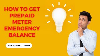 How to get Prepaid meter emergency balance [upl. by Ayot]