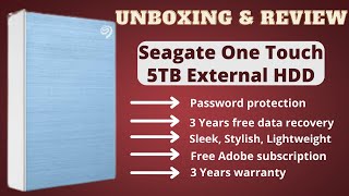 Best 5 TB external hard drive with data recovery service  Seagate 5 TB one touch hard drive [upl. by Leroj817]