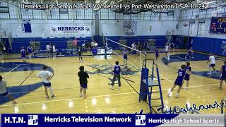 Herricks High Schools Boys V Volleyball vs Port Washington HS 91824 [upl. by Lyndes]