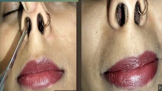 Nose hair cutting and face massagenosehaircutting nose pammibeautyworld pummybeautyworld [upl. by Arag431]