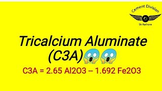 Tricalcium Aluminate C3A formula C3A C3ACEMENT [upl. by Stroup]