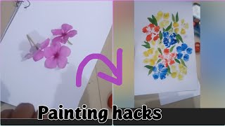 Painting hacks from flower  Painting  Flower se Painting kaise kare [upl. by Gnuy]