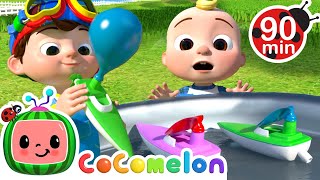 Balloon Boat Race  CoComelon  Nursery Rhymes for Babies [upl. by Elbring]