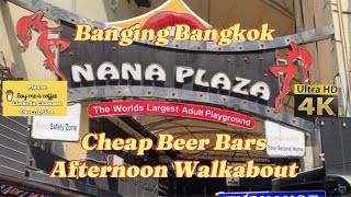 Bangkok SukhumvitNana Plaza Area Walkabout  Posh Hotels Bars Restaurants Cheap Pints Of Chang [upl. by Psyche]