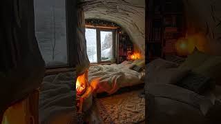 Storms snowstorms tornadoes how long can you live in a cabin like this sleeping relaxing rain [upl. by Gen]