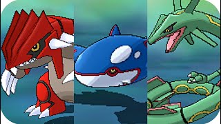 Pokémon Ultra Sun amp Ultra Moon  Kyogre Groudon and Rayquaza Location and Battle HQ [upl. by Buote]