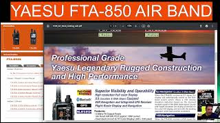 YAESU FTA 850L AIRBAND TRANSCEIVER  SOFTWARE DOWNLOAD amp BROCHURE INFO [upl. by Oirasec]