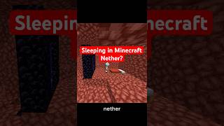 I tested Minecraft Sleeping in the Nether minecraft shorts gaming [upl. by Enaols]