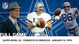 Cowboys Dominate the Broncos in Super Bowl XII  NFL Full Game [upl. by Suiluj]