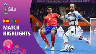 Spain v Portugal  FIFA Futsal World Cup 2021  Match Highlights [upl. by Allecram594]