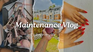 MAINTENANCE VLOG  I WASHED MY MAKE UP BRUSHES IN THE WASHING MACHINE  DIY STICK ON NAILS [upl. by Eaton661]