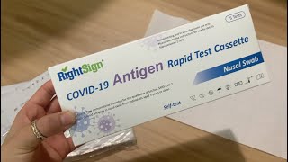 Rightsign COVID Antigen Test Kit at home THE PROCESS [upl. by Gustav]