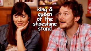 april and andy dominating the shoeshine stand for 10 minutes straight  Comedy Bites [upl. by Gawlas]