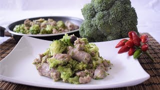 BROCCOLI E SALSICCIA IN PADELLA Ricetta Facile e Veloce [upl. by Georg]