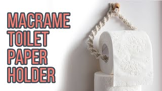 Tutorial Macrame Toilet Paper Holder  DIY Easy [upl. by Yesnil436]