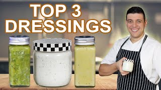 The Top 3 Most Popular Salad Dressing Recipes [upl. by Ahsirtap]