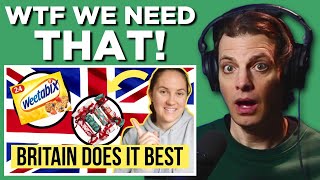 American Reacts to 9 British Things The Rest Of The World Really Needs [upl. by Wendalyn]