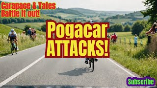 Pogacar ATTACKS Jonas in Tour de France TDF tourdefrance [upl. by Areemas]