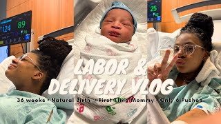 Birth Vlog LABOR AND DELIVERY  8 Hour Labor Unmedicated 1st Pregnancy Positive Birth Experience [upl. by Aihsekal553]