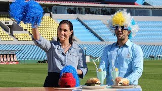 La Receta Paseandera en el Estadio Centenario sándwich de bife angosto y chimichurri [upl. by Chang]