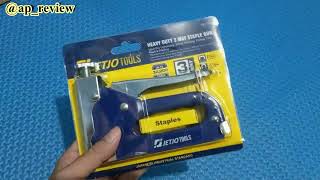 Unboxing amp Review Stapler Gun Tacker 3in1 JETJO Tools [upl. by Nananne397]