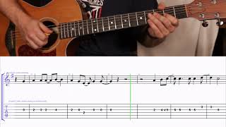 How to Play the Melody to Much to Young to Feel this Damn Old by Garth Brooks on Guitar with TAB [upl. by Ellicott367]