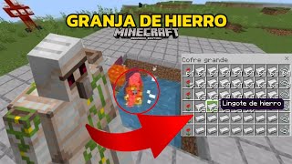 LA GRANJA DE HIERRO mas facil de Minecraft Bedrock [upl. by Nivalc]