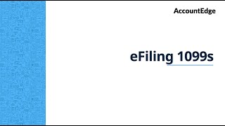 eFiling 1099s in AccountEdge [upl. by Elbart]