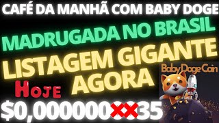 BABY DOGE MADRUGADA NO BRASIL NOVA LISTAGEM GIGANTESCA PREÇO VAI EXPLODIR AGORA 20000 [upl. by Kumagai]