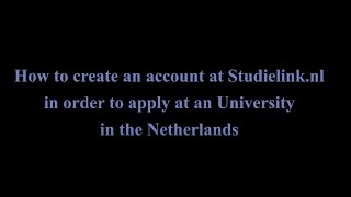 How to register at studielinknl [upl. by Eusebio577]