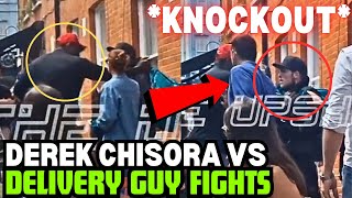 Derek Chisora Vs A Delivery Guy Full Fight KNOCKOUT [upl. by Novhaj876]