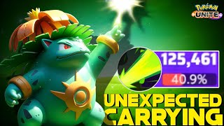 VENUSAUR CARRIED A UNEXPECTED MATCH WITH BEST ONE SHOT BUILD 😲  POKEMON UNITE [upl. by Martel]