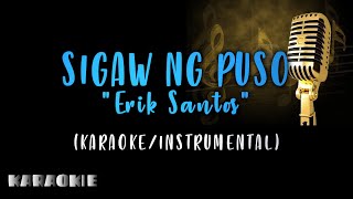 Erik Santos  Sigaw Ng Puso Videoke [upl. by Eittam]