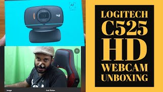 Logitech C525 HD Webcam Unboxing amp Quick Look [upl. by Bobbee]