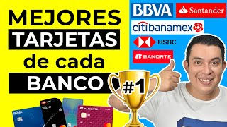 MEJORES TARJETAS de crédito de cada banco 🤩 BBVA Azul Santander Likeu HSBC2now Banamex Banorte [upl. by Teews566]