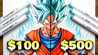 100 vs 500 MARKER ART  Cheap vs Expensive WHICH is WORTH IT [upl. by Readus]