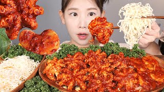 맵다매워🔥 매운 쭈꾸미와 관자 천사채샐러드 먹방 Spicy Webfoot ctopus amp Spicy Scallop amp Kelp Noodle mukbang korean food [upl. by Shoshana]