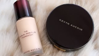 Foundation WEAR Test  Kevyn Aucoin Sensual Skin Fluid Foundation [upl. by Llirred]