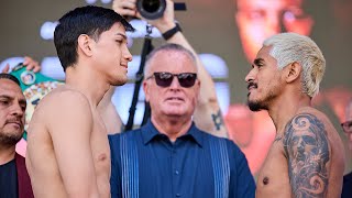 Brandon Figueroa on weight for 126 lbs title Jessie Magdaleno misses amp ineligible for belt [upl. by Rofotsirk]