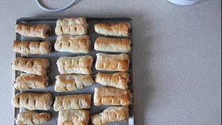 Pork Chipolata Sausage Rolls Sheilas Home Cooking [upl. by Elesig]