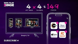 Tata Play Binge  Upgrade Your Entertainment with Binge 4 OTT Apps 4 Screens Rs 149 Only [upl. by Mera153]