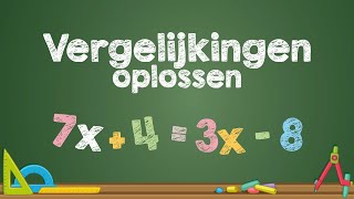 VERGELIJKINGEN oplossen Wiskunde [upl. by Glanti]