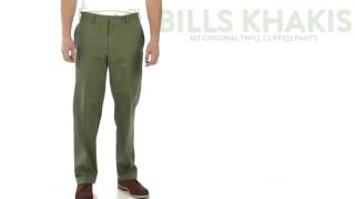 Bills Khakis M2 Original Twill Cuffed Pants  Standard Fit Flat Front For Men [upl. by Juanita56]