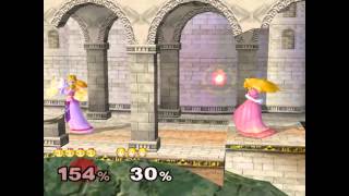 Super Smash Brothers Melee  Peach vs Lv9 Zelda [upl. by Htims491]