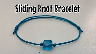 Sliding knot bracelet  using barrel knots and sliding barrel knots [upl. by Alcus]