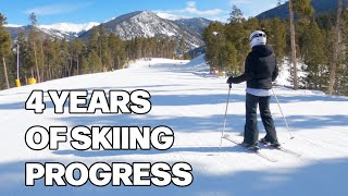 4 Years Of Skiing Progression  First Turns to Black Diamonds [upl. by Hattie374]