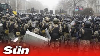 Three cops BEHEADED in Kazakhstan protests as govt orders shoot to kill without warning [upl. by Igor]