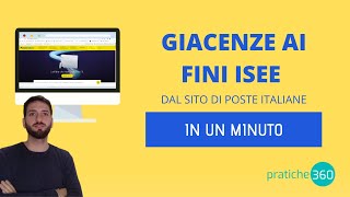 TUTORIAL Come scaricare GIACENZE PER ISEE dal sito di POSTE ITALIANE [upl. by Moraj]