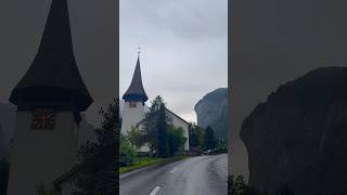 Do you like rainy days 🇨🇭swissvillage switzerland swisslandscapes nature mountains shorts [upl. by Lalitta292]